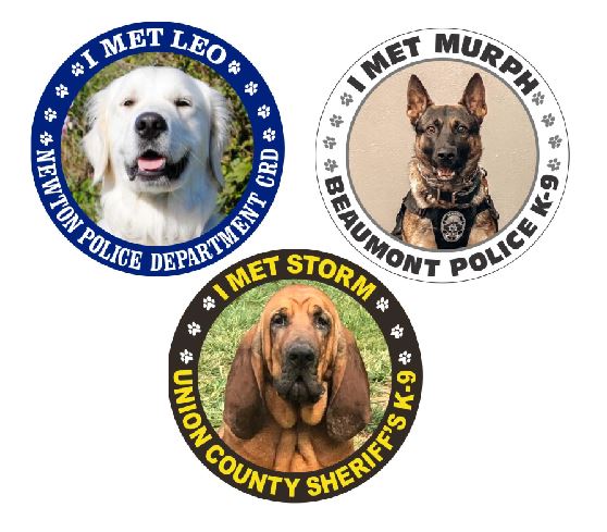 Custom printed full color K9 and comfort dog stickers.