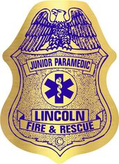 Custom printed junior paramedic badge stickers for children. 