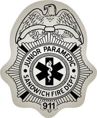 Custom printed junior paramedic badge stickers for children. 